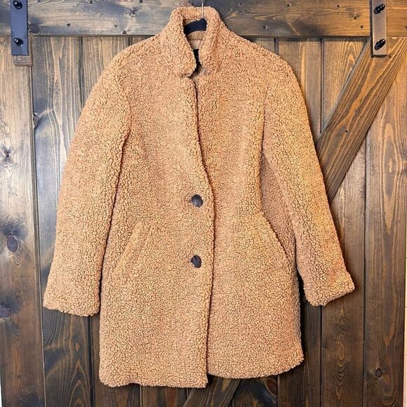 Banana Republic Brown Teddy Jacket Size S - Picture 3 of 6
